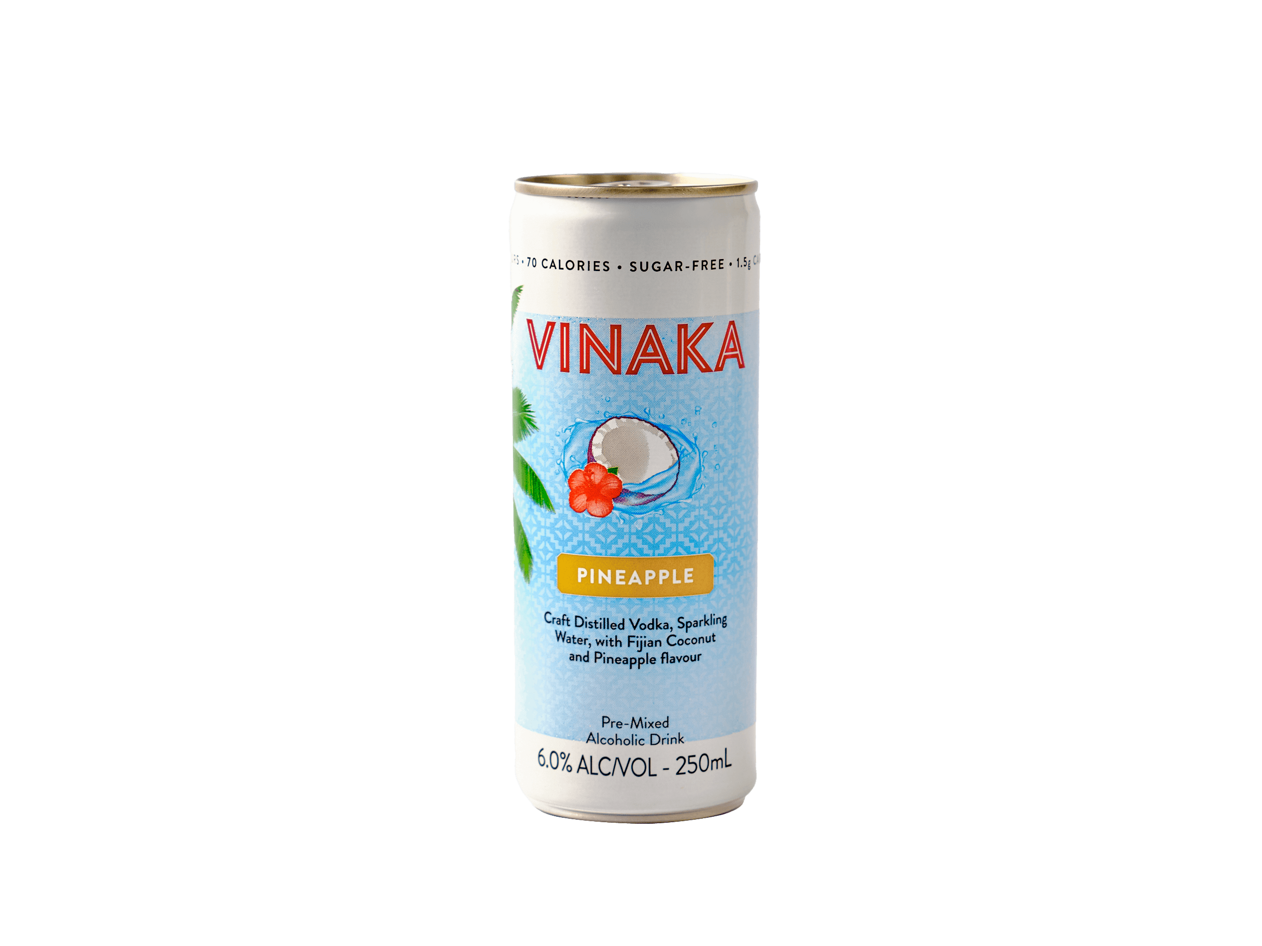 Vinaka Pineapple Soda Seltzer drink can